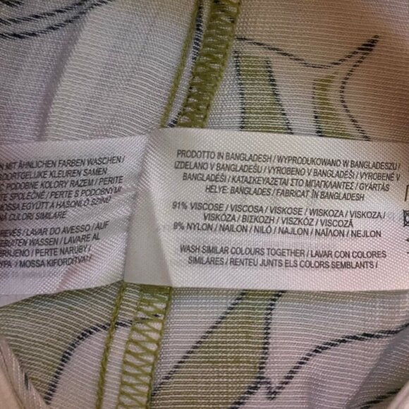 🌿 Primark Wide-Leg Tropical Print Pants - Size 6 - Lightweight - Picture 8 of 8